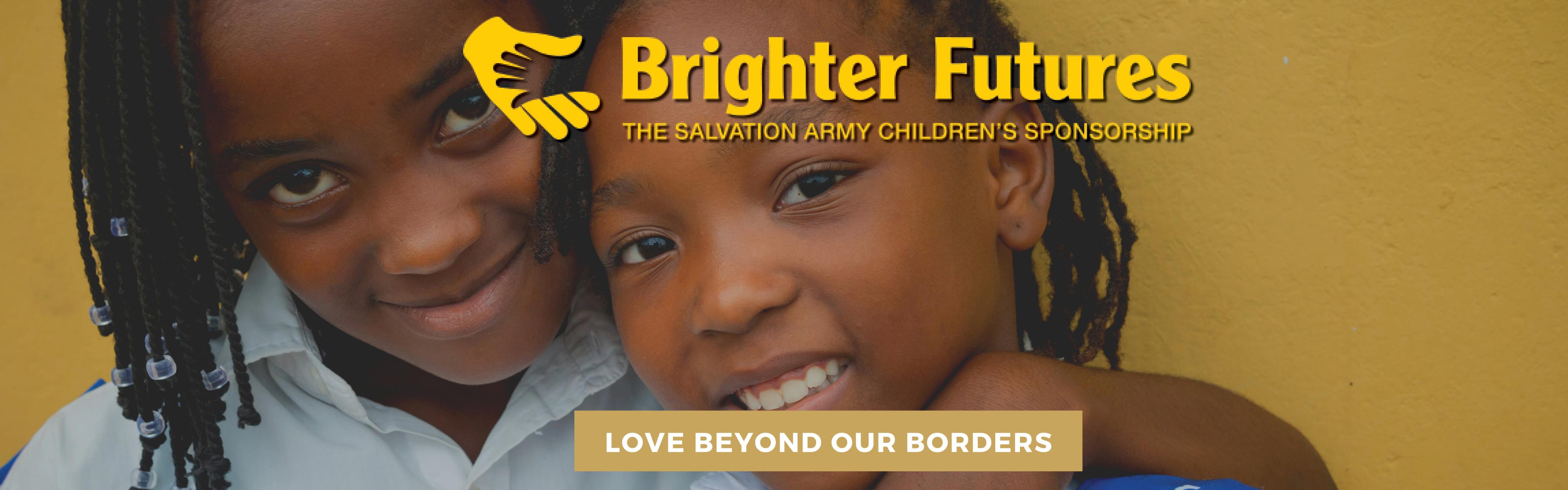 Brighter Futures banner - Photo of two young girls from Mozambique smling