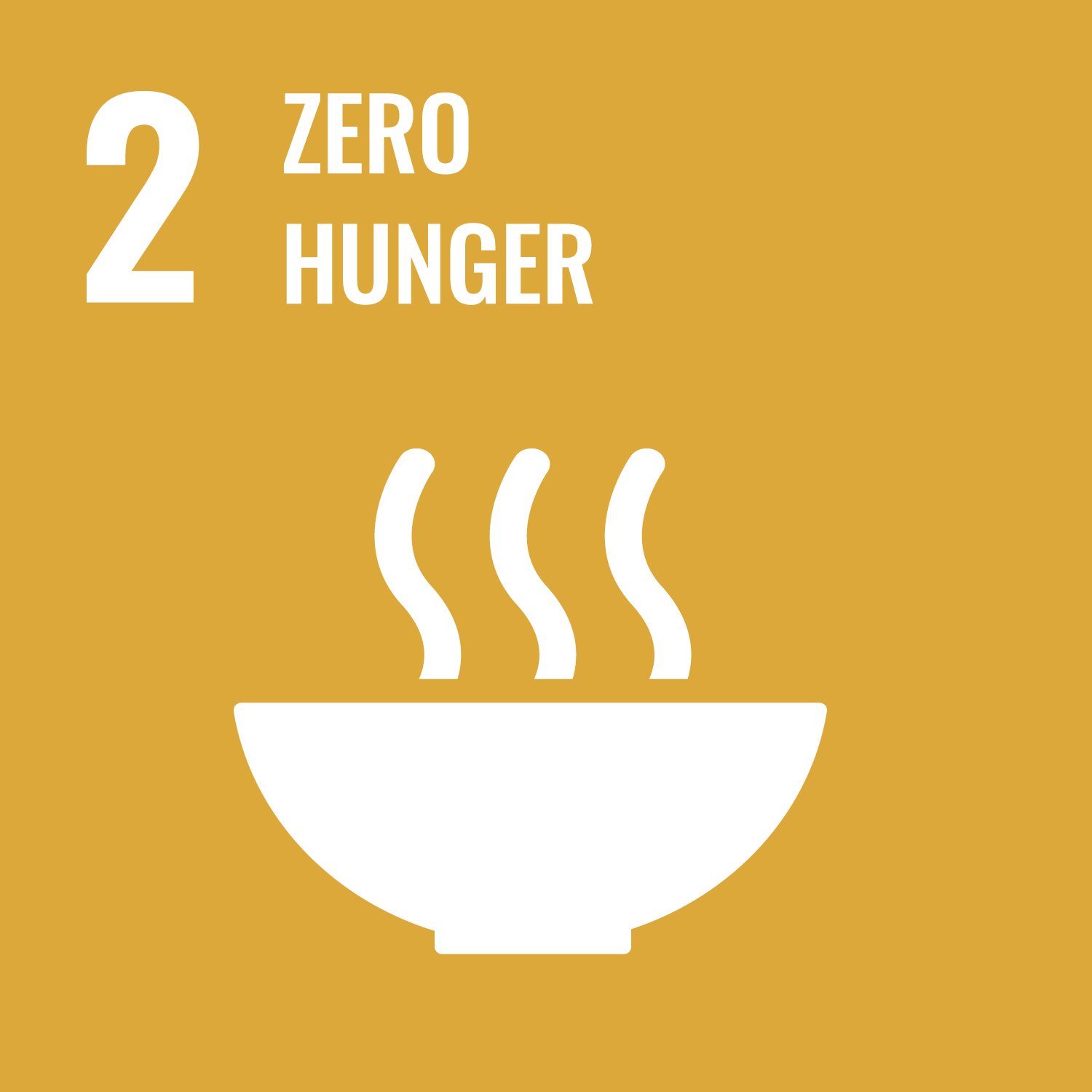 United Nations Sustainable Development Goal Icon - Goal #2, Zero Hunger