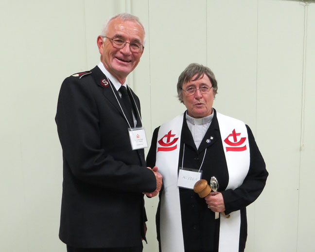 Salvation Army Officer Passes CCC Torch
