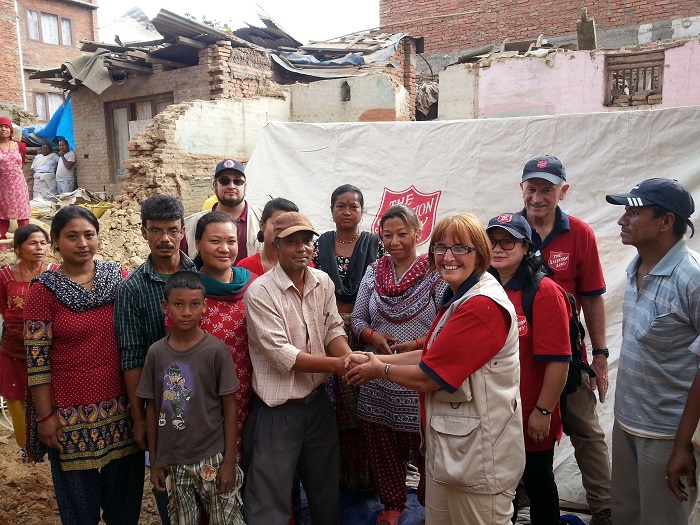 Salvation Army Team in Nepal Begins Tent Distribution